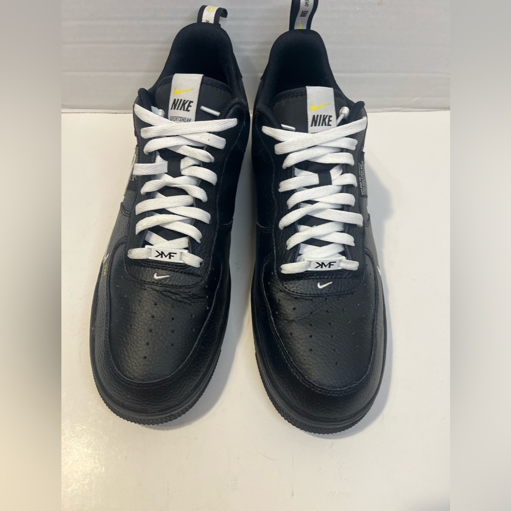 NIKE AIR FORCE 1 LOW UTILITY BLACK WHITE AJ7747-001 US 14
